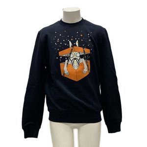 Hermes Trainers Size S Men - Dark Navy X Orange X Multi Long Sleeves / Horse /
